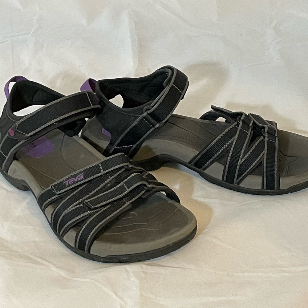 Teva Women's Hiking Sandals Adjustable Straps Black  S/N 4266 Size 7 US